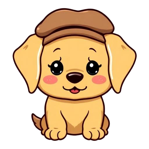 puppy with beret
